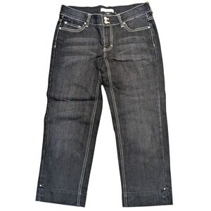 White House‎ Black Market Capri Jeans Womens Noir 4 Denim Capris Cropped